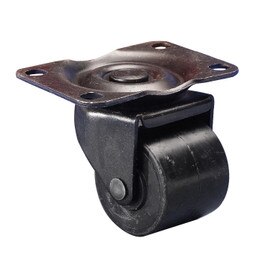 2in Dia | Black Polyflex Business Machine Swivel Caster | 2-9/16in x 3-5/8in Top Plate