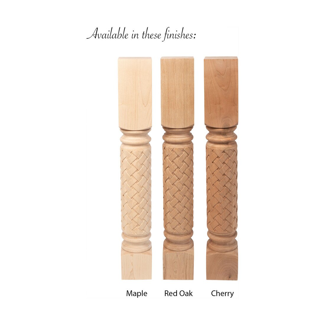 35-1/4in H | Open Weave Island Legs
