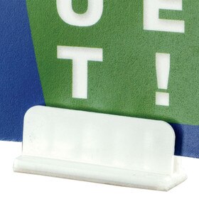 White Sign Holder W/Foam Tape Holds .060 To .070