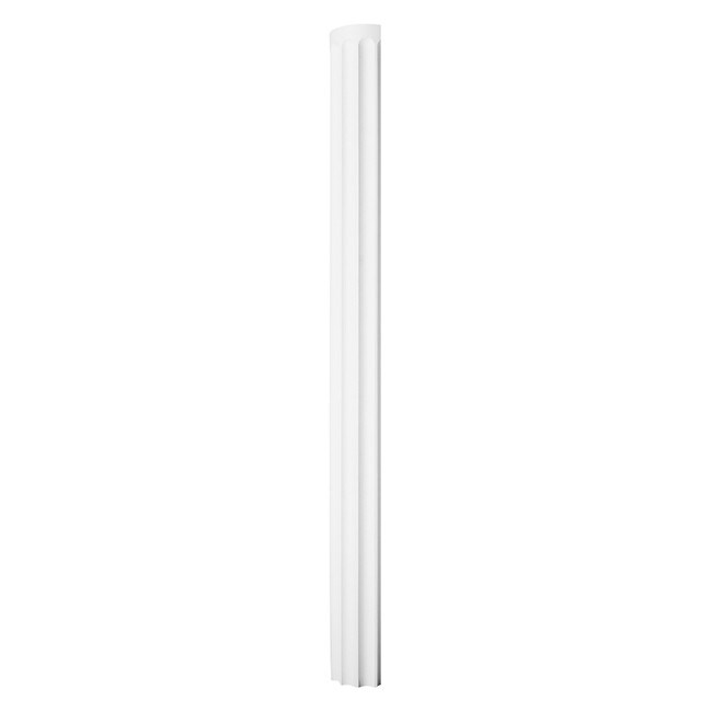 Orac Decor | High Density Polyurethane Fluted Half Column | Primed White | 8-5/8in W x 78-1/2in H
