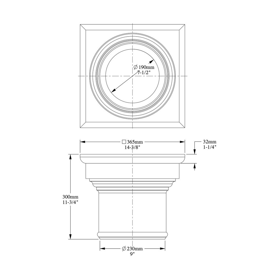 Orac Decor | Duropolymer Polystyrene Scamozzi Whole Capital | Primed White | 14-3/8in W x 11-3/4in H