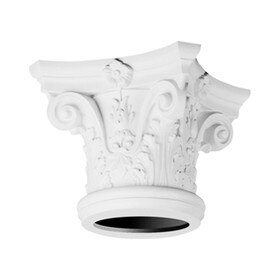 Orac Decor | Duropolymer Polystyrene Corinthian Whole Capital | Primed White | 11-5/8in H x 14in W