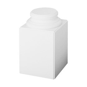 Orac Decor | Purotouch High Density Polyurethane Whole Column Base | Primed White | 22-5/8in H x 13-3/4in W