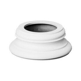 Orac Decor | Duropolymer Polystyrene Whole Column Base | Primed White | 12-5/8in W x 4-7/8in H