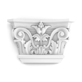 Orac Decor | High Density Polyurethane Capital for K200 | Primed White | 9in W x 5-7/8in H