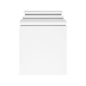 Orac Decor | High Density Polyurethane Plinth Block for K240 and K250 | Primed White | 21-1/8in H x 15-3/8in W