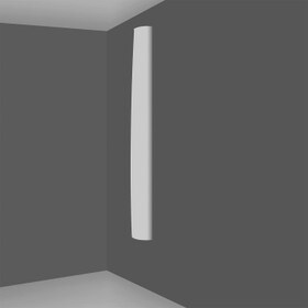 Orac Decor | High Density Polyurethane Plain Half Column | Primed White | 13-1/8in W x 95-1/8in H