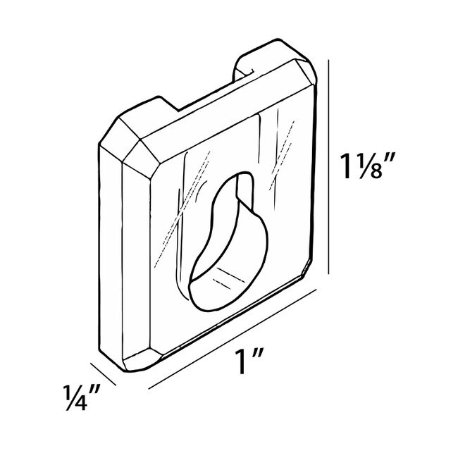 1" X 1 1/8" 1/4" Thick Acrylic Keyhole Hanger