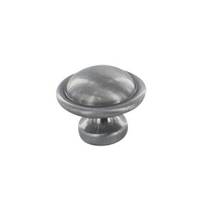 1 1/8"Dia Zinc Die Cast Knob Satin Pewter
