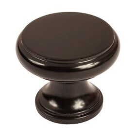 1 1/4" Dia Solid Brass Knob Oil Rubbed Bronze Finish