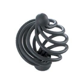 1-7/8" Wide Steel Knob Matte Black Finish | KNOB-4924-BLK Series