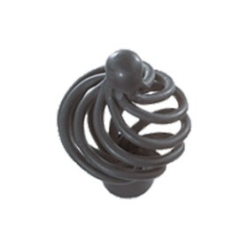 1-3/8" Wide Steel Knob Matte Black Finish