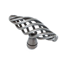 2-3/8" Wide Steel Knob Antique Pewter