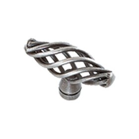1-3/4" Wide Steel Knob Antique Pewter