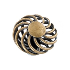 1-7/8" Diameter Steel Knob Antique Brass | KNOB-759-AB Series