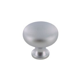 Matte Chrome Knob 1 1/8" Dia