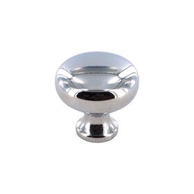Polished Chrome Knob 1 1/8" Dia