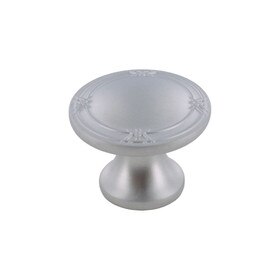 Matte Chrome Knob 1 5/16" Dia