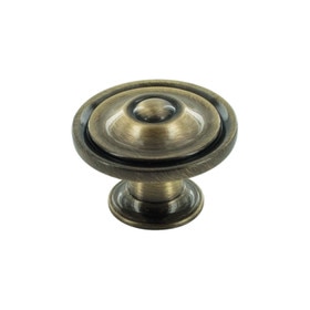 Antique Brass Knob 1 3/8" Dia