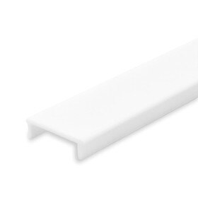 Opaque White Acrylic Channel Lens for LED Ribbon Mounting Channel | 8' Length | L-TASK-10LENS-WH Series