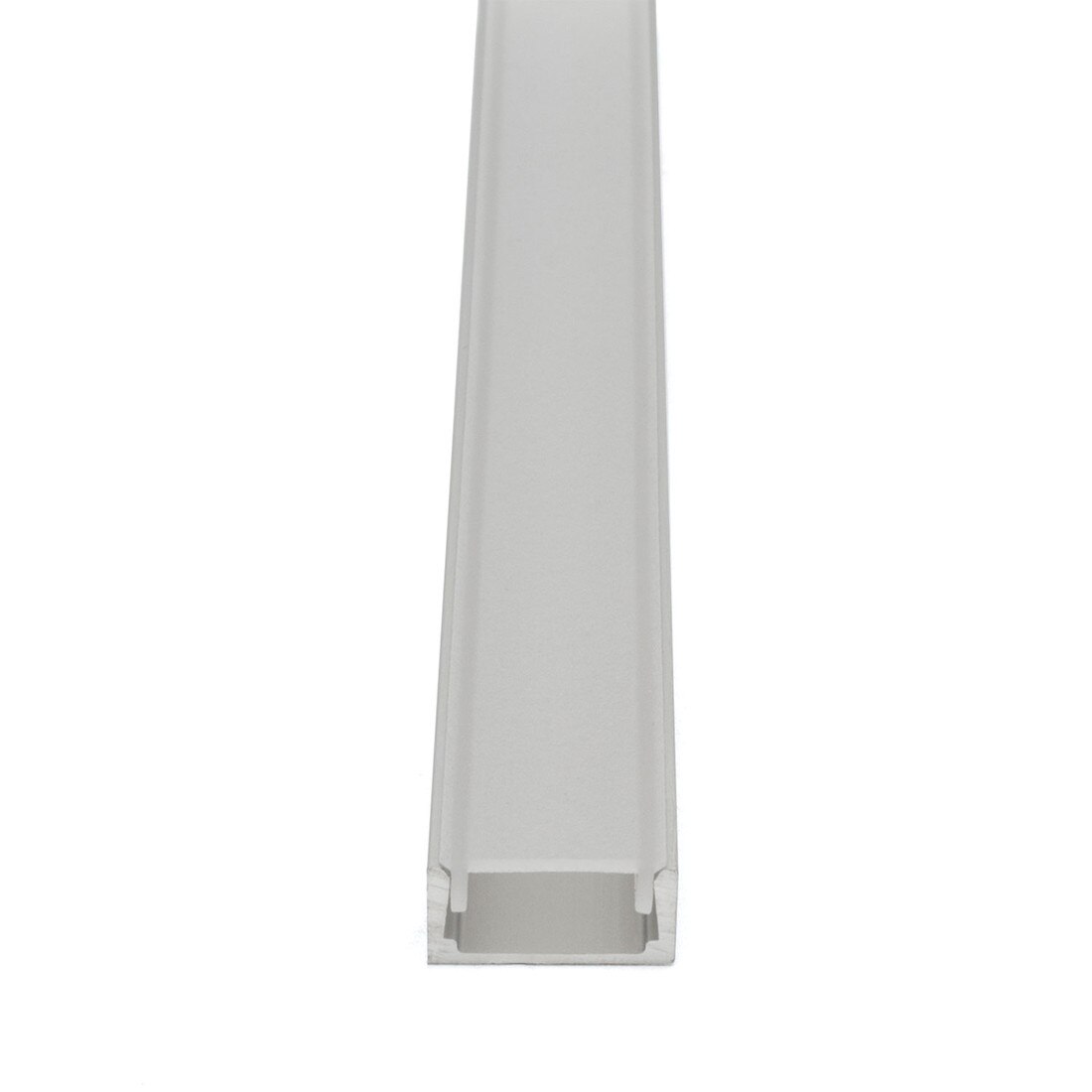 Clear Anodized Aluminum LED Light Channel with Lens | 8' Length Fits Up to 3/8" (10MM) | L-TASK-12F Series