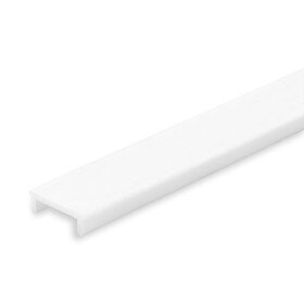 Opaque White Acrylic Channel Lens for LED Ribbon Mounting Channel | 8' Length | L-TASK-12LENS-WH Series