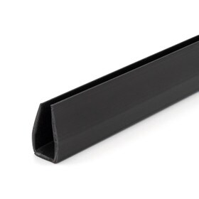 Black Plastic LED Light Channel | 8' Length Fits Up to 3/8" (10MM)