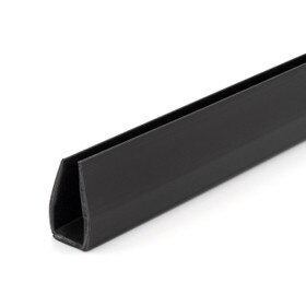 Black Plastic LED Light Channel | 8' Length Fits Up to 3/8" (10MM)