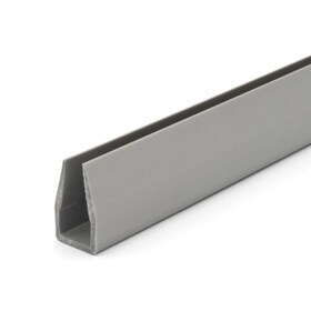 Silver Plastic LED Light Channel | 8' Length Fits Up to 3/8" (10MM)