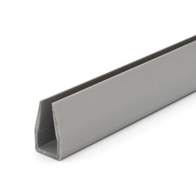 Silver Plastic LED Light Channel | 8' Length Fits Up to 3/8" (10MM)