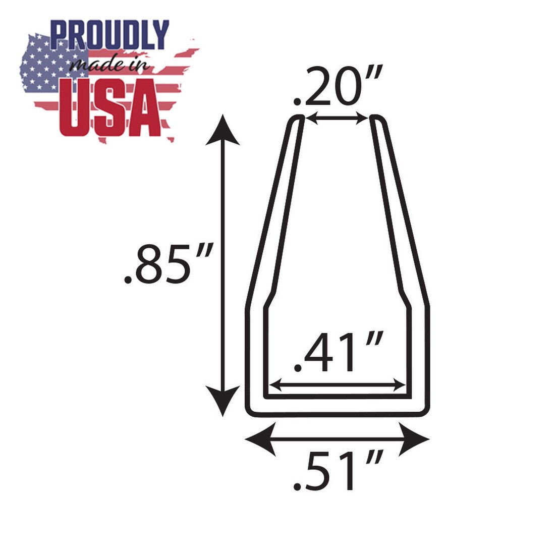 Black Plastic LED Light Channel | 8' Length Fits Up to 3/8" (10MM)