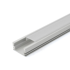 Clear Anodized Aluminum LED Light Channel with Lens | 4' Length Fits Up to 9/16" (20MM) | L-TASK-14F Series