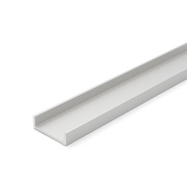 Clear Anodized Aluminum LED Light Channel 12' Length Fits Up to 9/16" (20MM)