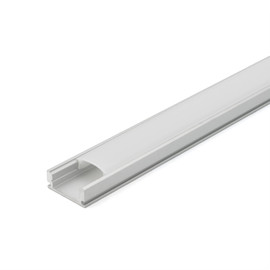 Clear Anodized Aluminum LED Light Channel with Lens | 6.6' Length Fits Up to 7/16" (11MM) | L-TASK-18-6 Series