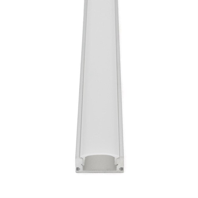 Clear Anodized Aluminum LED Light Channel with Lens | 6.6' Length Fits Up to 7/16" (11MM) | L-TASK-18-6 Series