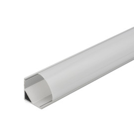 Clear Anodized Aluminum LED Light Channel with Lens | 6.6' Length Fits Up to 3/8" (10MM) | L-TASK-19D-6 Series