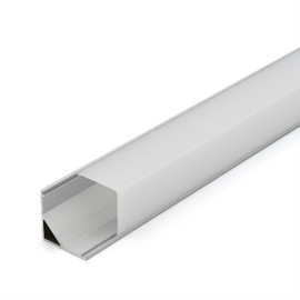 Clear Anodized Aluminum LED Light Channel with Lens | 6.6' Length Fits Up to 3/8" (10MM) | L-TASK-19S-6 Series