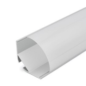 Clear Anodized Aluminum LED Light Channel with Lens | 6.6' Length Fits Up to 9/16" (20MM) | L-TASK-20PD-6 Series