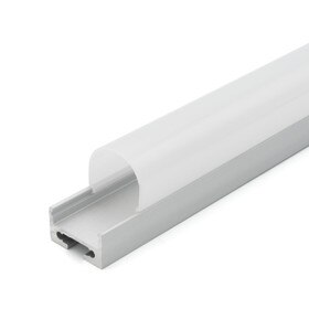 Clear Anodized Aluminum LED Light Channel with Lens | 6.6' Length Fits Up to 9/16" (20MM) | L-TASK-21PD-6 Series