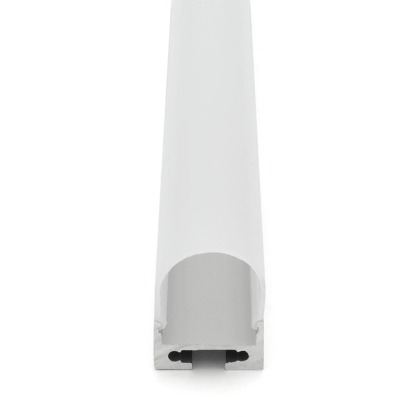 Clear Anodized Aluminum LED Light Channel with Lens | 6.6' Length Fits Up to 9/16" (20MM) | L-TASK-21PD-6 Series