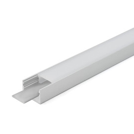Clear Anodized Aluminum LED Light Channel with Lens | 6.6' Length Fits Up to 1/2" (12MM)