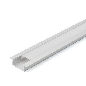 Clear Anodized Aluminum LED Light Channel with Lens | 6.6' Length Fits Up to 3/8" (10MM) | L-TASK-23W-6 Series