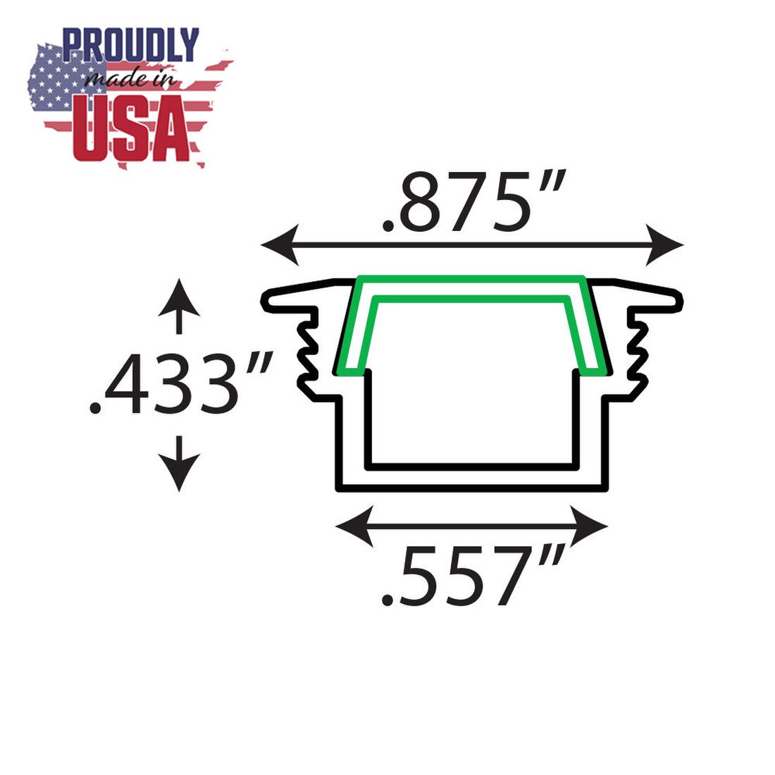 Clear Anodized Aluminum LED Light Channel with Lens | 4' Length Fits Up to 3/8" (10MM) | L-TASK-3F Series