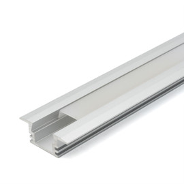 Clear Anodized Aluminum LED Light Channel with Lens | 4' Length Fits Up to 9/16" (20MM) | L-TASK-3LF Series