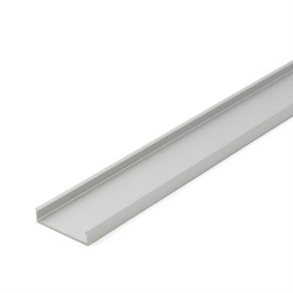 Clear Anodized Aluminum LED Light Channel | 8' Length Fits Up to 9/16" (20MM) | L-TASK-4 Series