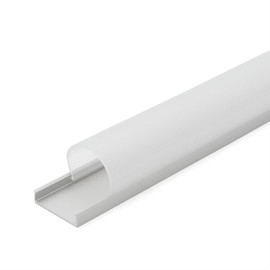 Clear Anodized Aluminum LED Light Channel with Lens | 8' Length Fits Up to 9/16" (20MM) | L-TASK-4D Series