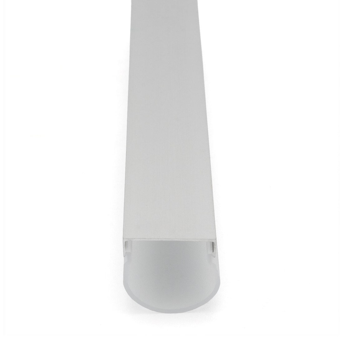 Clear Anodized Aluminum LED Light Channel with Lens | 8' Length Fits Up to 9/16" (20MM) | L-TASK-4D Series