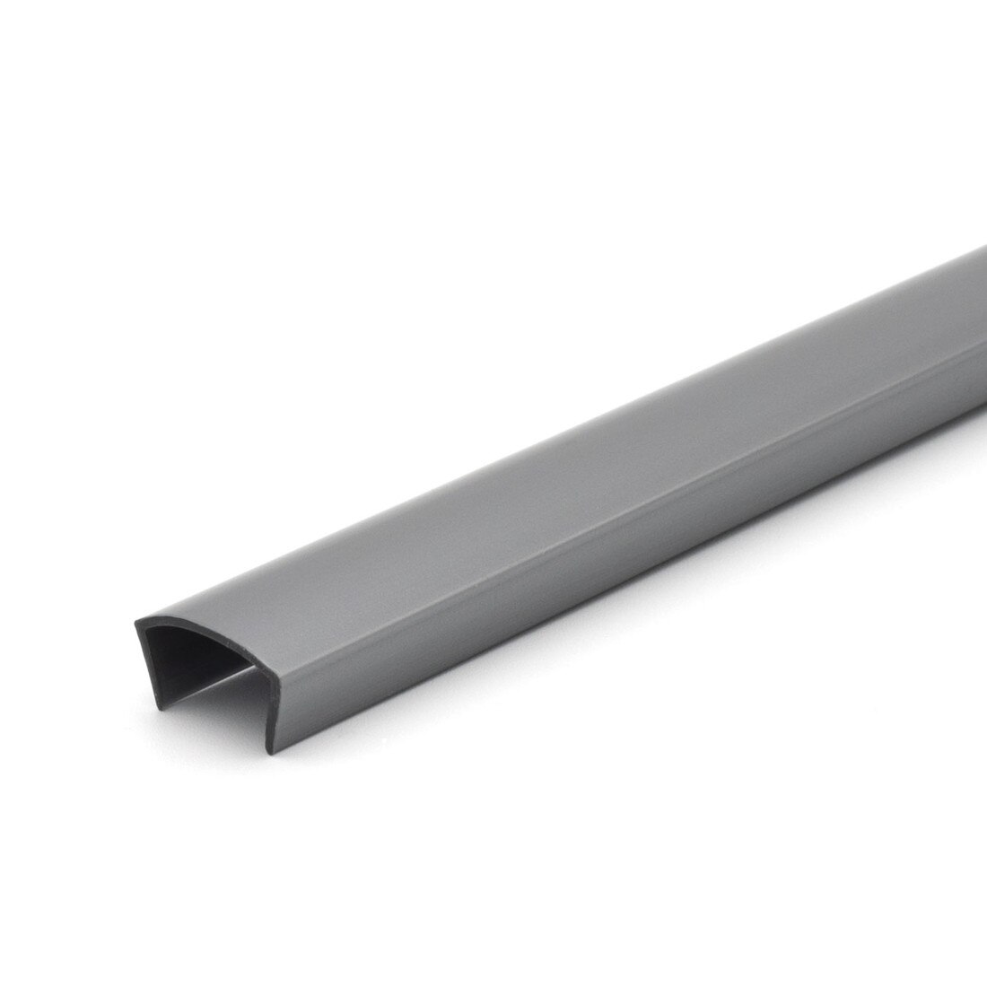 Silver Plastic LED Light Channel | 4' Length Fits Up to 1/2" (12MM)