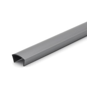 Silver Plastic LED Light Channel | 4' Length Fits Up to 1/2" (12MM)