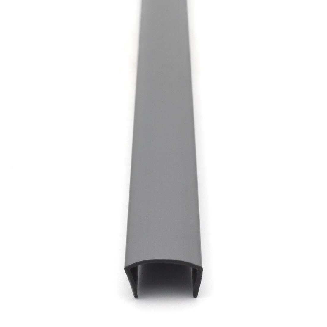 Silver Plastic LED Light Channel | 4' Length Fits Up to 1/2" (12MM)